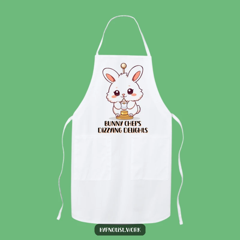 Funny Bunny Swirly Eyes Apron: Hypnotic Chef for a Hilarious Kitchen Experience