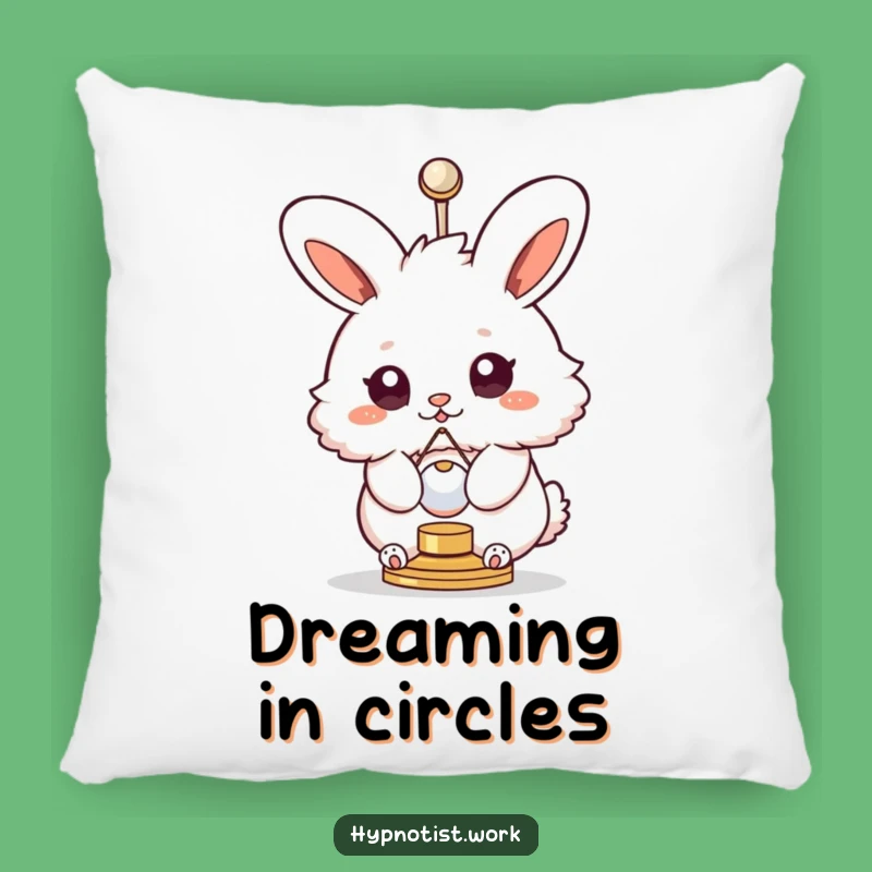 Funny Bunny Swirly Eyes Pillow: Cozy Comfort with a Hypnotic Spin