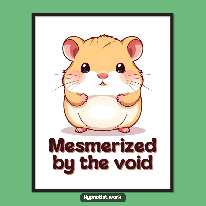Funny Hamster Swirl Pattern Poster: Mesmerizing Art for Whimsical Wall Decor