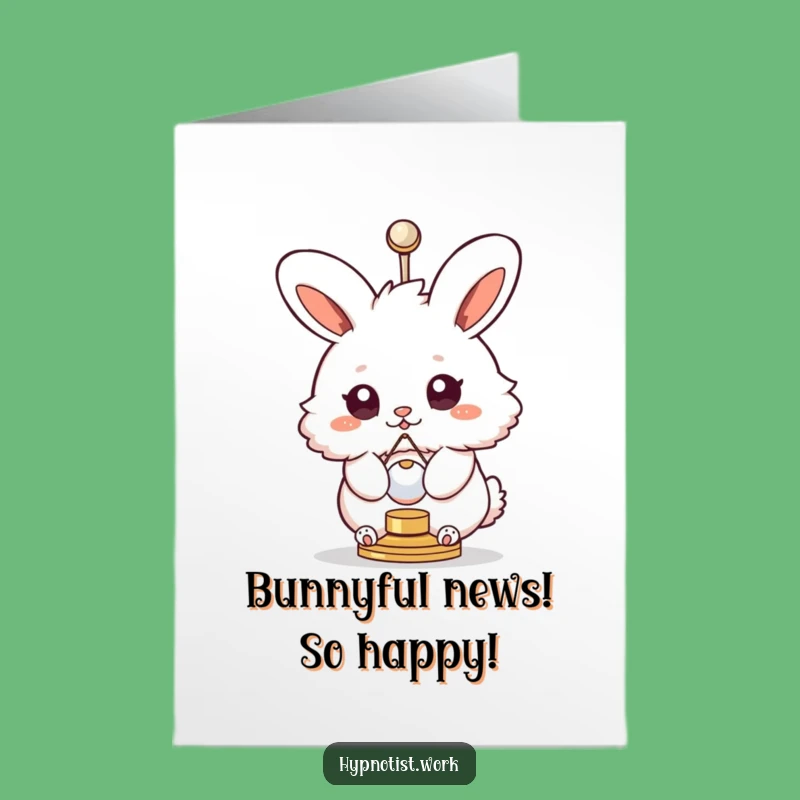 Free Printable Swirly Bunny Congrats Card - Funny Downloadable Gift for Success