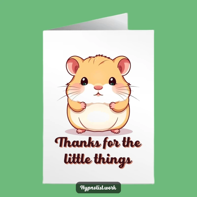 Free Printable Swirling Hamster Thank You Card - Funny Downloadable Gift of Thanks